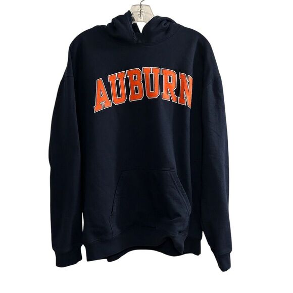 Auburn Tigers Men's Pullover Hoodie Blue Graphic Print Size L - Picture 1 of 9
